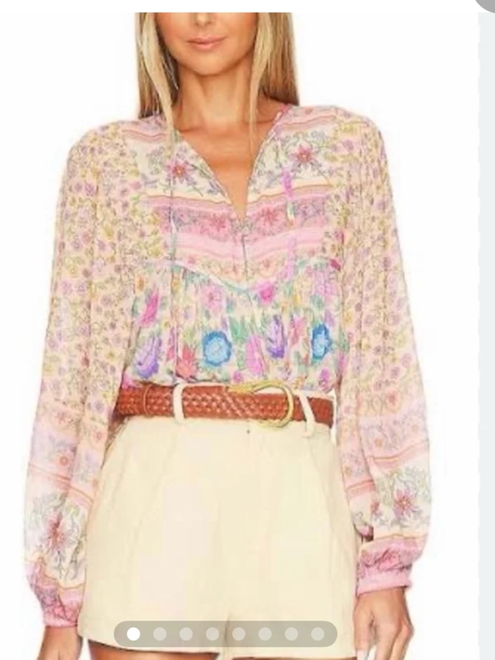 Spell Mossy Boho Blouse in Spring Garden NWT